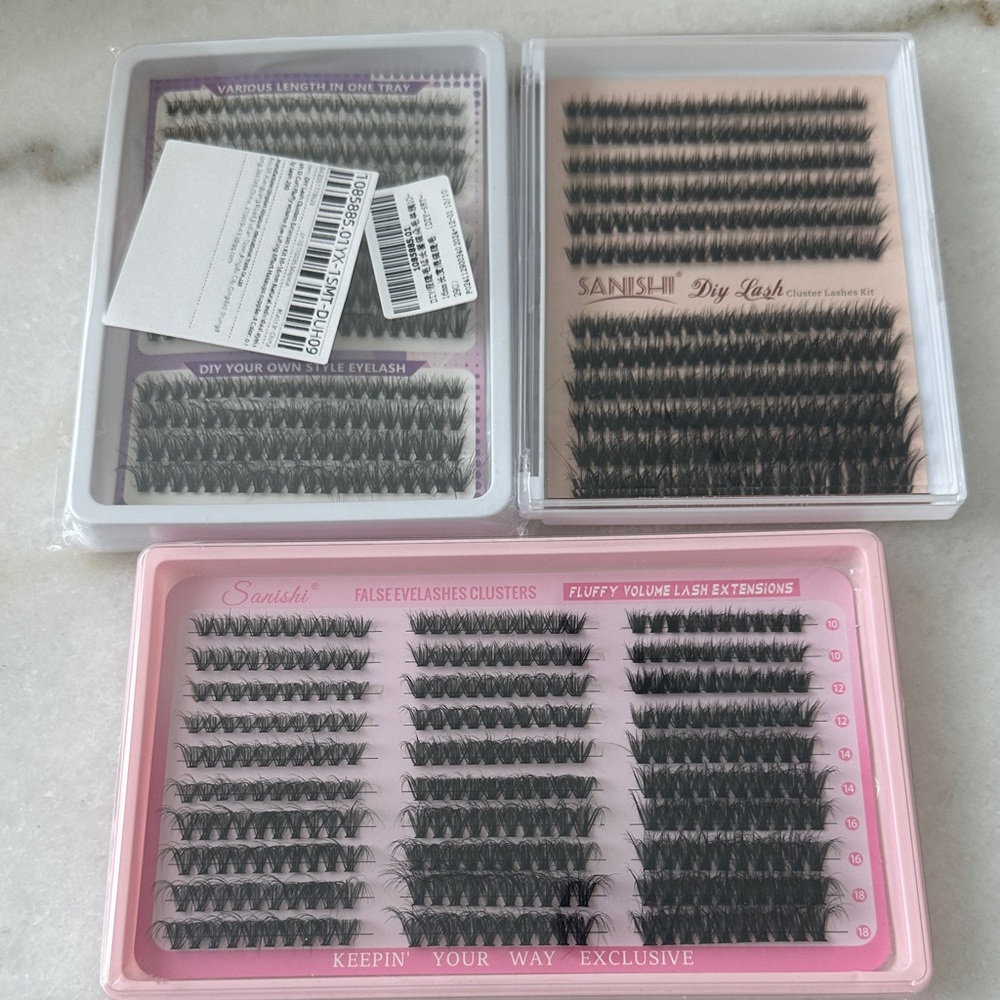 Sanisil Black False Eyelashes Clusters
